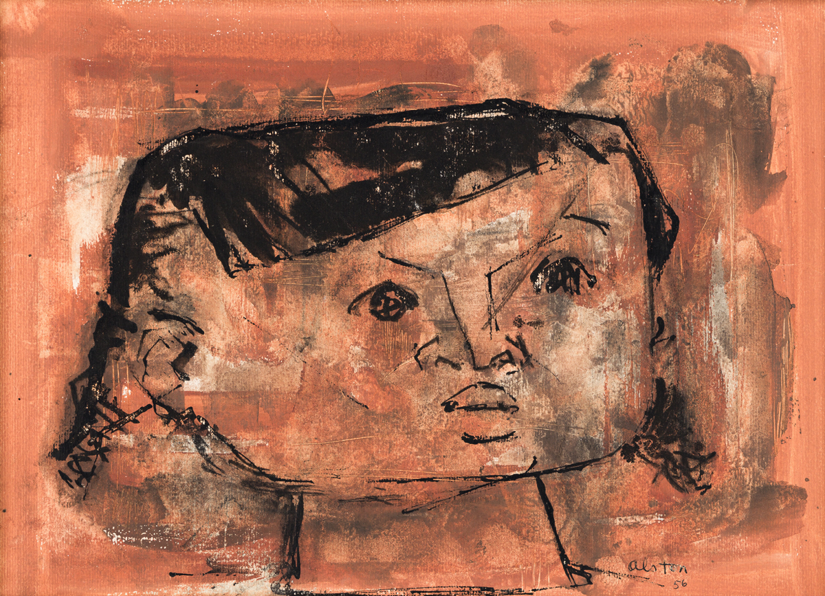 CHARLES ALSTON (1907 - 1977) Untitled (Head of a Girl).